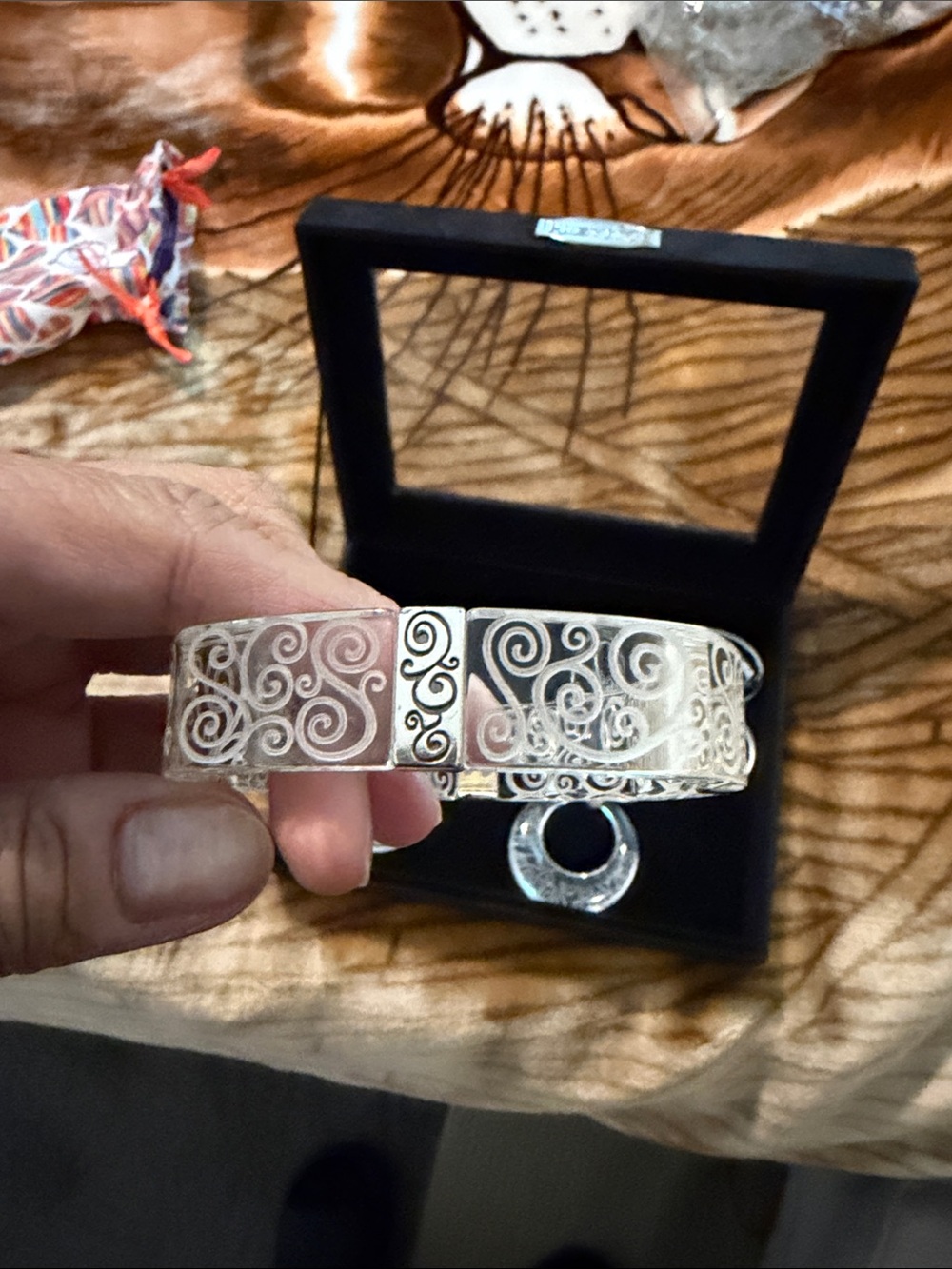 Brighton Silver-Tone Swirl Pendant Necklace with Matching Bracelet & Earrings - Picture 2 of 2